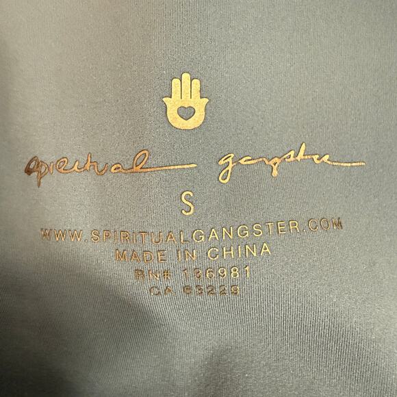 Spiritual Gangster High Rise Green Leggings w/ Pockets | Yoga Pants | Small - Picture 4 of 11